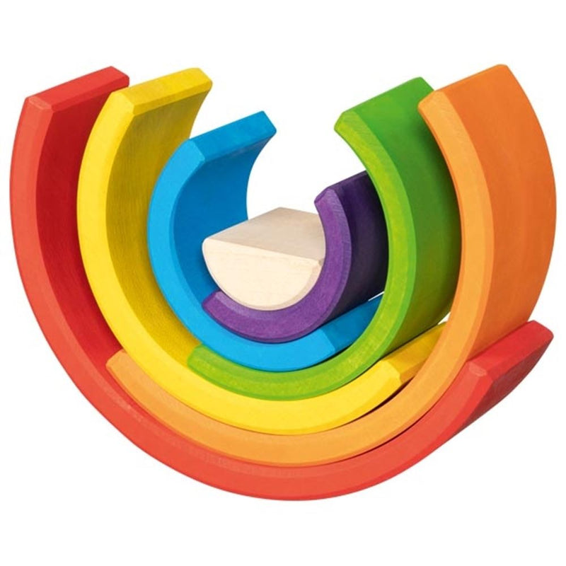 Load image into Gallery viewer, Goki bouwblokken - kleine regenboog - 7 delen - hout - 2 jaar