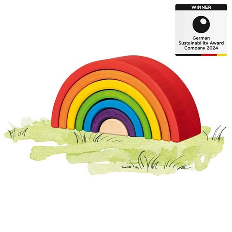 Load image into Gallery viewer, Goki bouwblokken - kleine regenboog - 7 delen - hout - 2 jaar