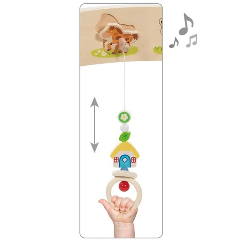 Load image into Gallery viewer, Goki houten babygym boerderijdieren met geluid