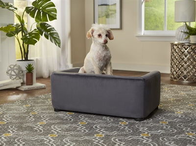 Load image into Gallery viewer, Enchanted pet Enchanted hondenmand sofa cookie donkergrijs