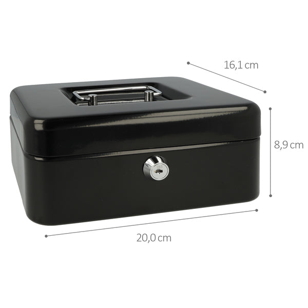 Load image into Gallery viewer, Westcott ac-e51001-zw geldkist 200x161x90mm zwart, kunststof inzet met 3 vakken