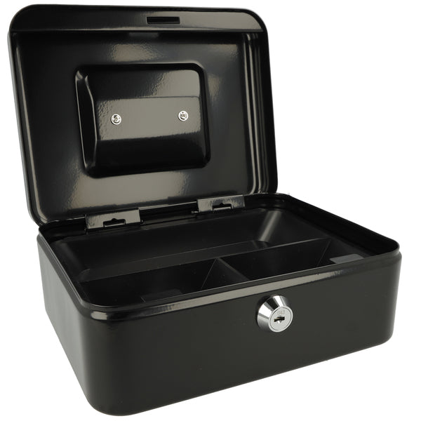 Load image into Gallery viewer, Westcott ac-e51001-zw geldkist 200x161x90mm zwart, kunststof inzet met 3 vakken