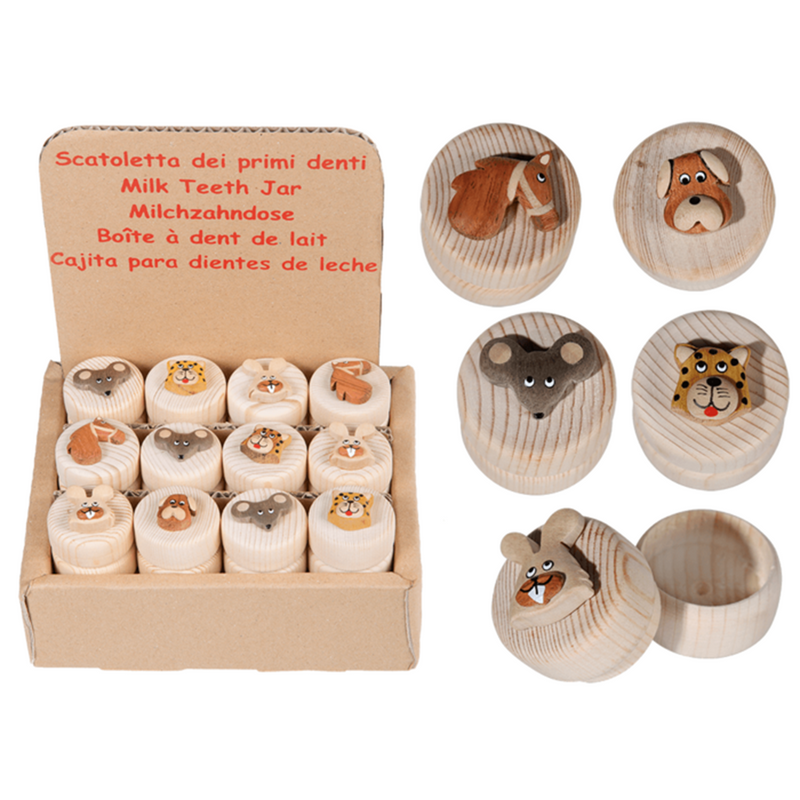 Load image into Gallery viewer, Dsp houten melktandendoosje. 5 assortie.
