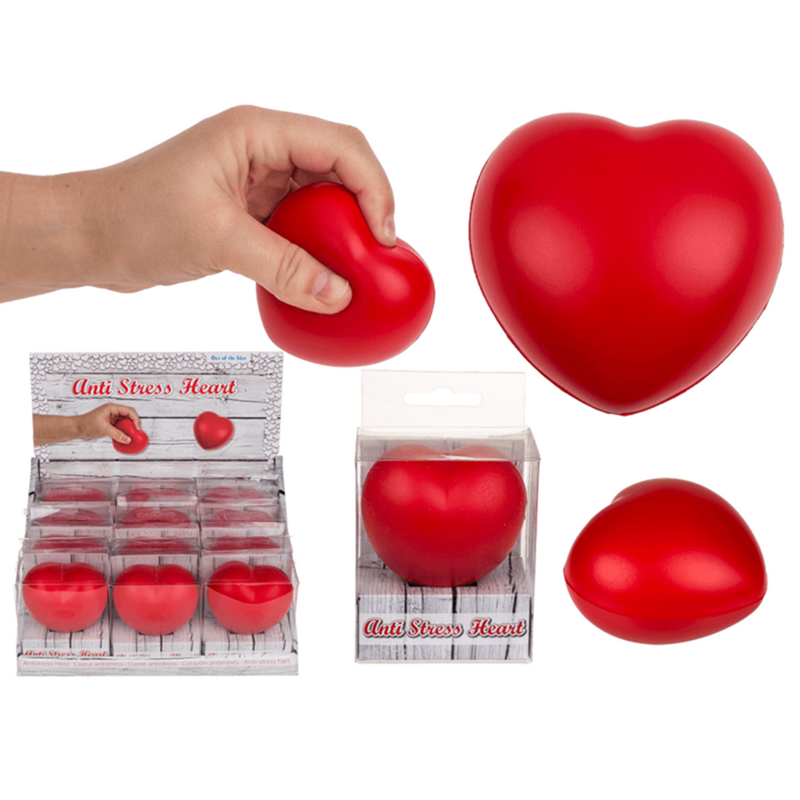 Load image into Gallery viewer, Dsp anti-stress hart, ca 6 cm. 12 stuks