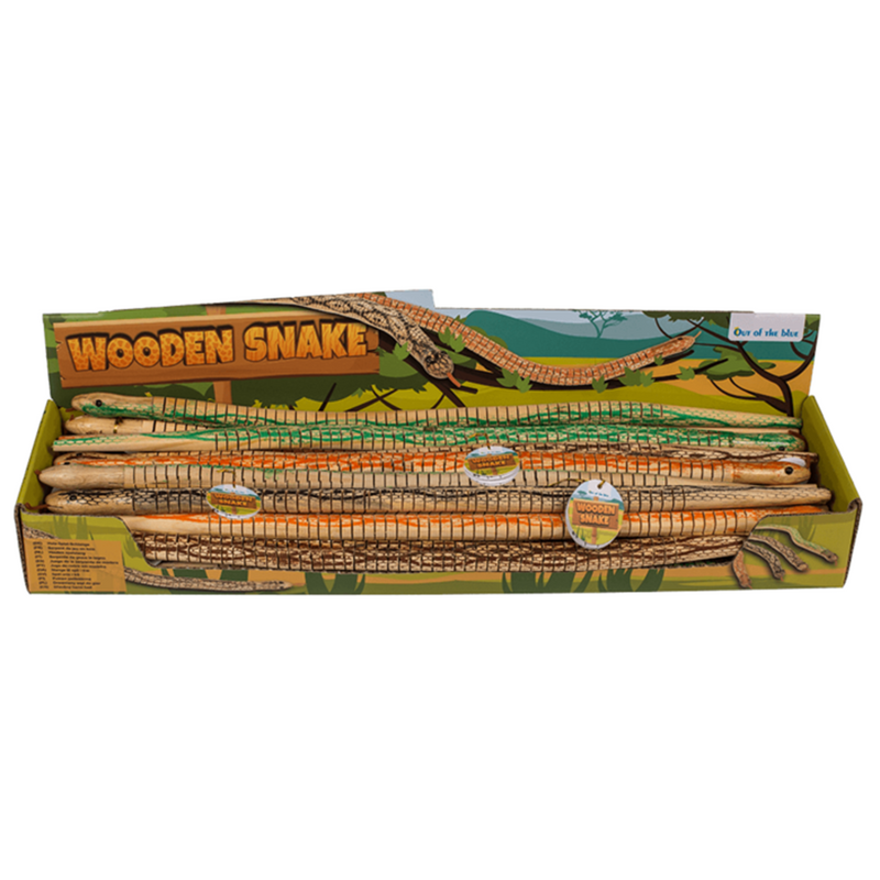 Load image into Gallery viewer, Dsp houten speelslang, ca 50 cm. 4 ass
