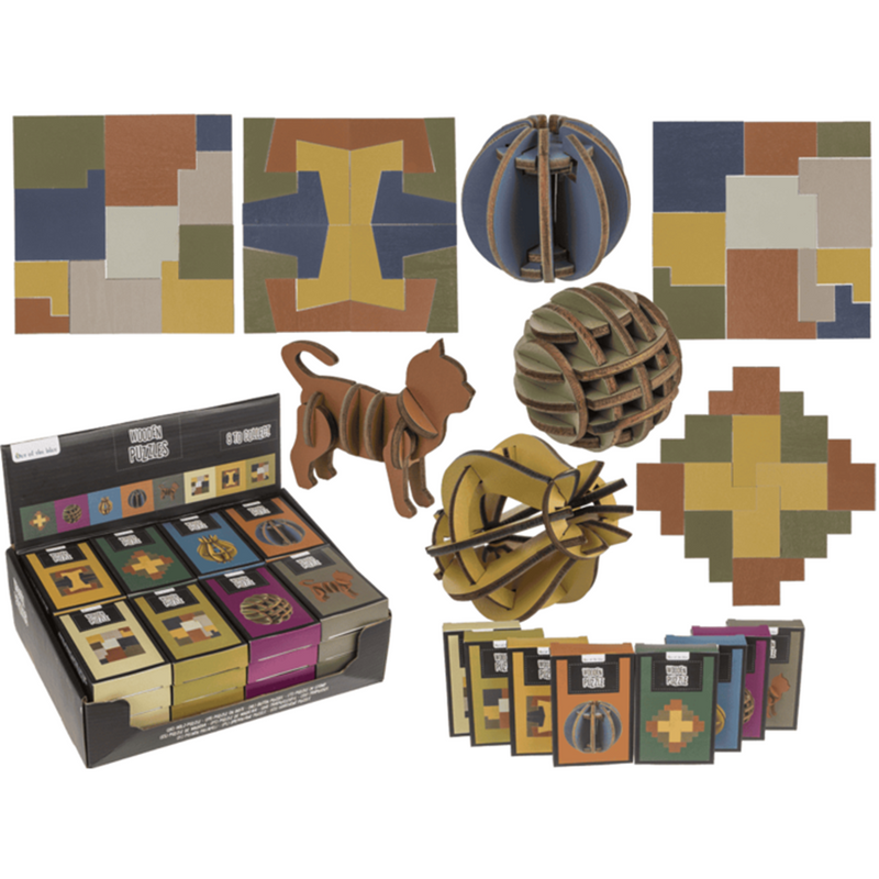 Load image into Gallery viewer, Dsp houten puzzel, 8 assortie in doos.
