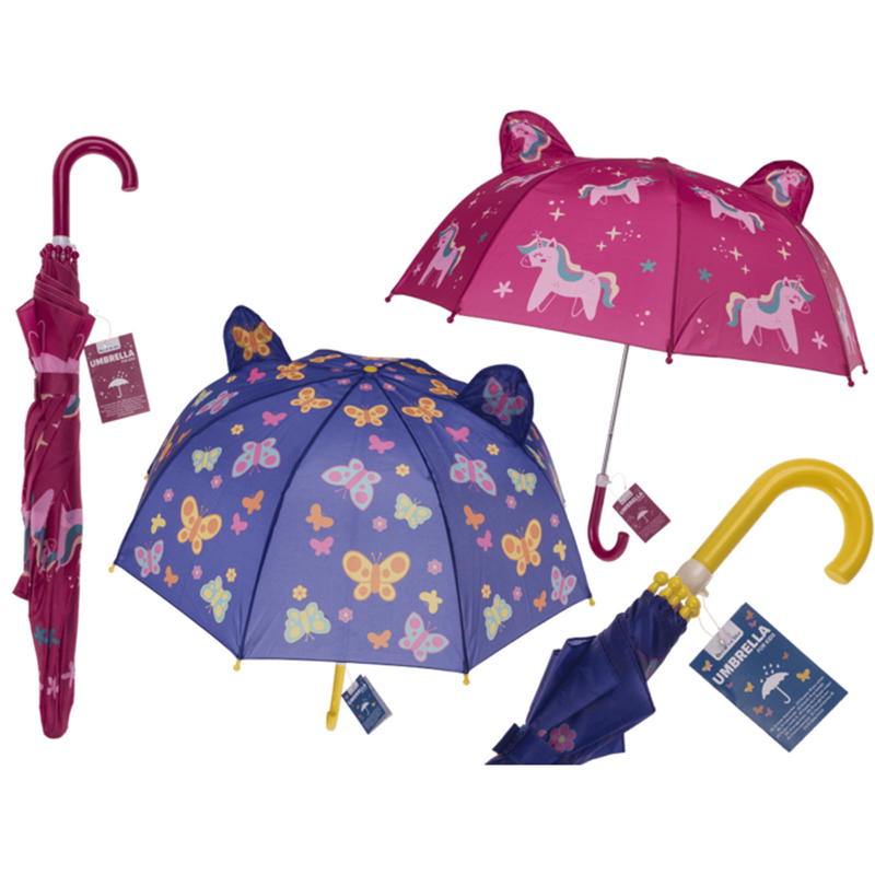 Load image into Gallery viewer, 3d kinderparaplu. d: ca. 70 cm. 2 assort