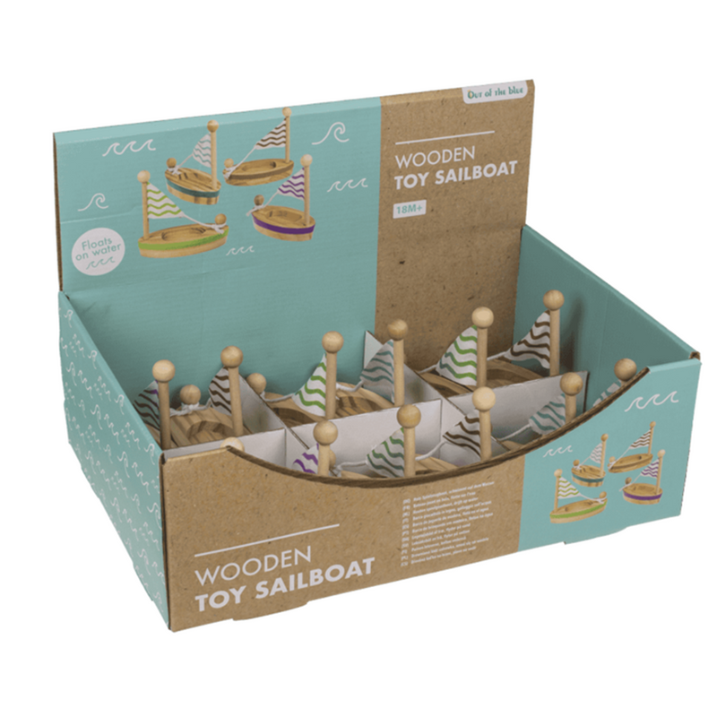 Load image into Gallery viewer, Dsp houten speelgoedbootje. 11,5x5,5 cm.