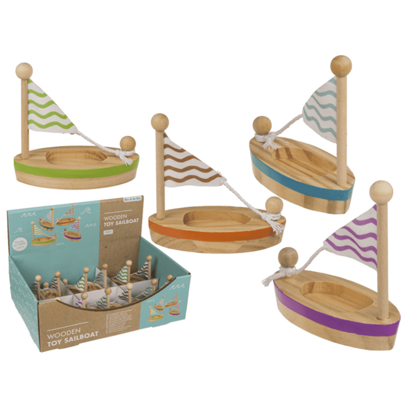 Load image into Gallery viewer, Dsp houten speelgoedbootje. 11,5x5,5 cm.