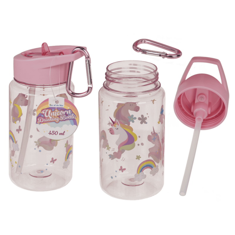 Load image into Gallery viewer, Abi drinkfles, eenhoorn met rietje. 450 ml