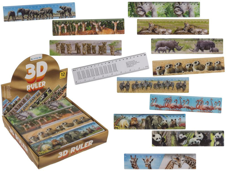 Load image into Gallery viewer, Dsp lineaal wilde dieren, 21 cm. 12 ass.