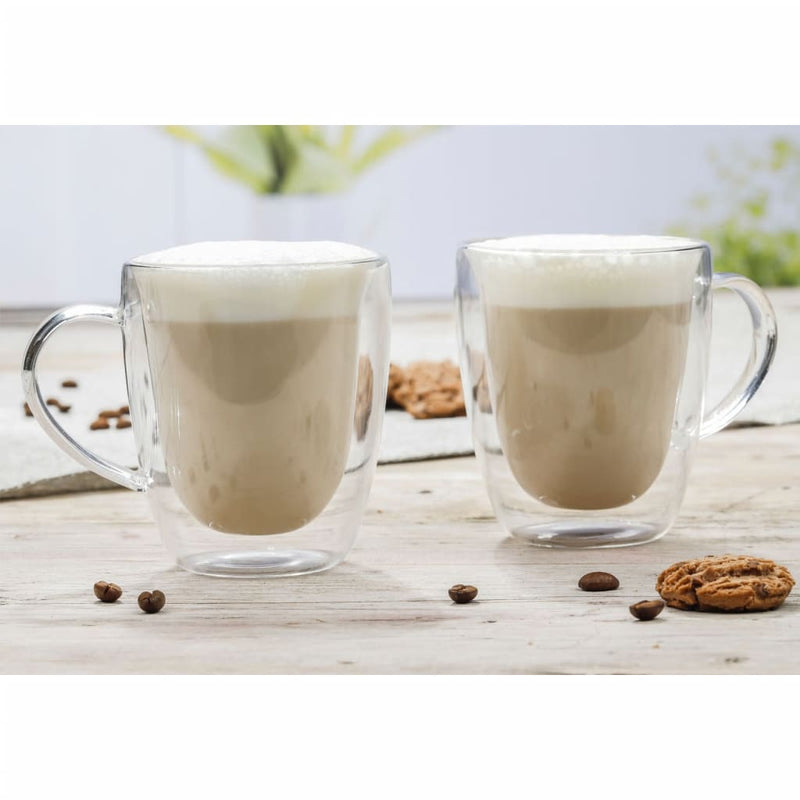 Load image into Gallery viewer, Hi cappuccinoglazenset 2-delig 270 ml transparant