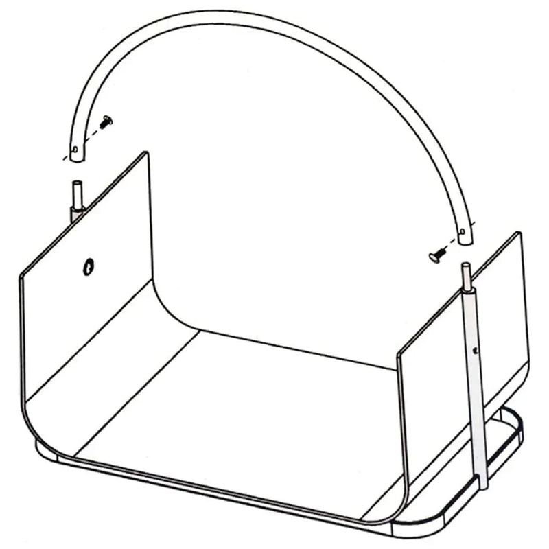 Load image into Gallery viewer, Hi brandhouthouder 40,5x30x47 cm zilverkleurig