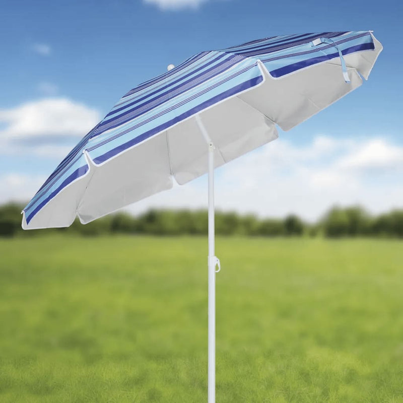 Load image into Gallery viewer, Hi strandparasol 200 cm gestreept blauw