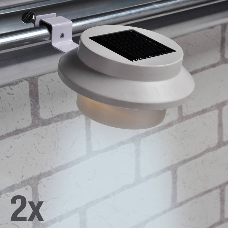 Load image into Gallery viewer, Hi hi dakgootlampen 2 st solar led wit