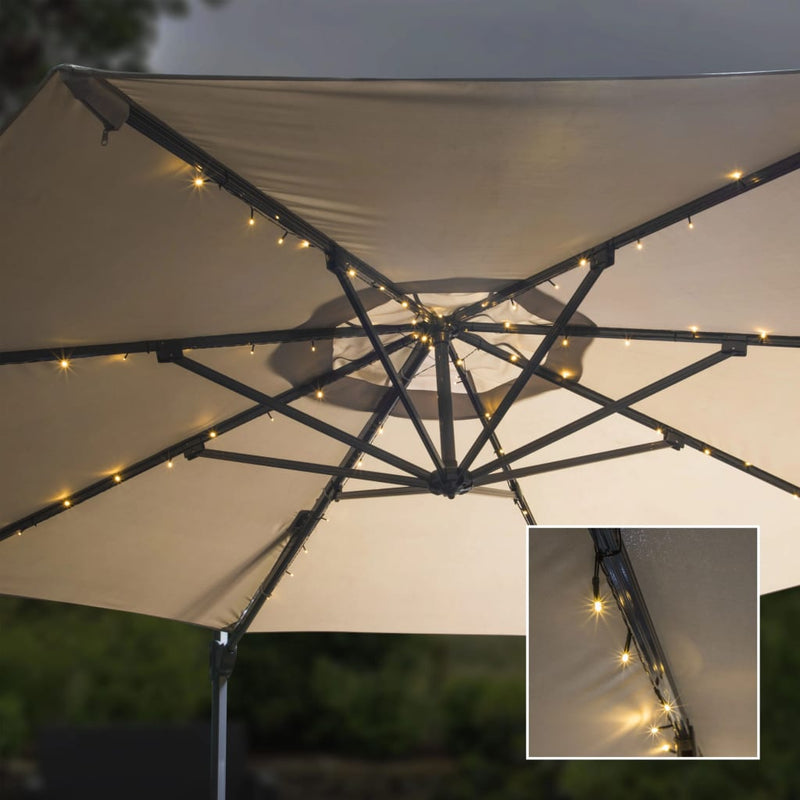 Load image into Gallery viewer, Hi parasol lichtslinger solar led 130 cm