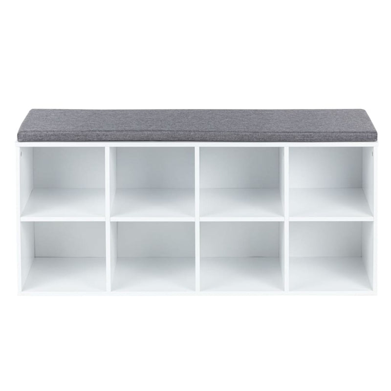 Load image into Gallery viewer, HI HI Schoenenrek met kussen 103,5x29x48 cm wit