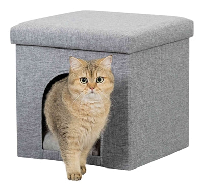 Load image into Gallery viewer, Trixie poef kattenmand relax-iglo alois grijs
