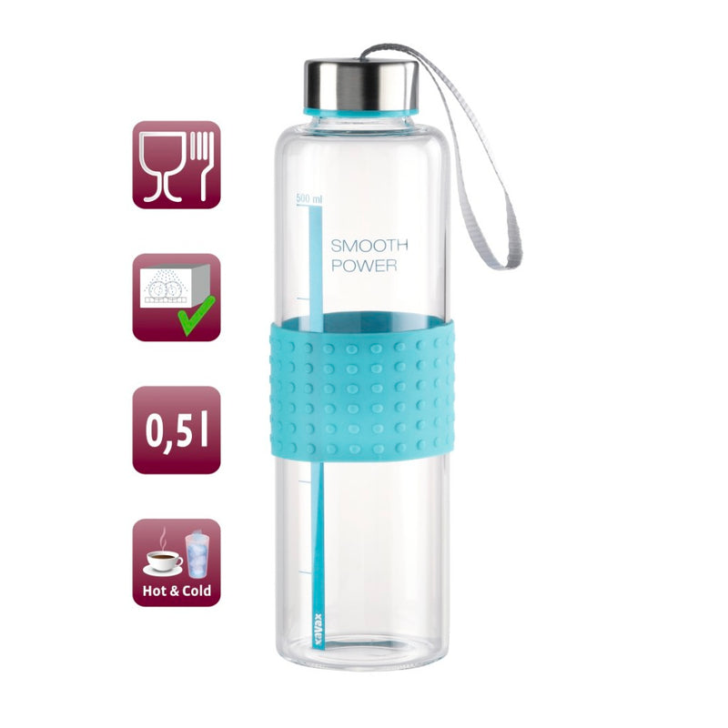 Load image into Gallery viewer, Xavax Xavax Glazen Drinkfles Smooth 0,5 L Turquoise