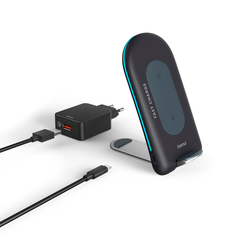 Load image into Gallery viewer, Hama wireless charger set qi-fc15s 15w draadloos smartphone-oplaadstation gr