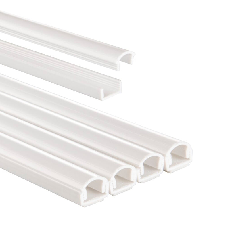 Load image into Gallery viewer, Hama kabelgoot zelfklevend halfrond 100x1.1x1 cm 4 stuks pvc wit