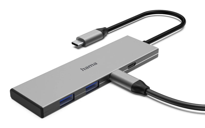 Load image into Gallery viewer, Hama usb-c-hub 4 ports 2x usb-a 2x usb-c usb 3.2 gen2 10 gbit s pd alu