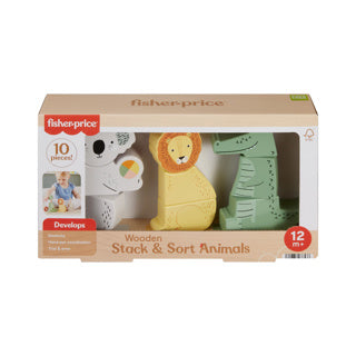 Afbeelding laden in galerijviewer, Fisher price hout stapel dieren