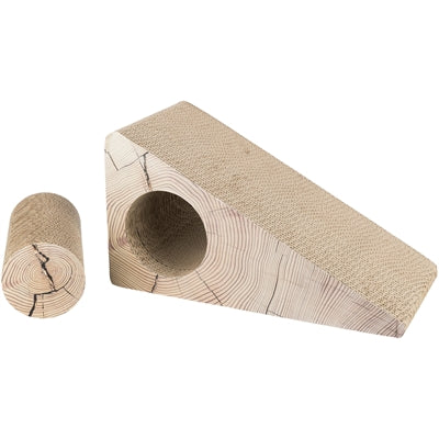 Load image into Gallery viewer, Trixie krabhelling 2-delig karton catnip bruin