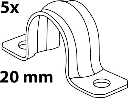 Load image into Gallery viewer, Kirchhoff dubbele zadelklem, verzinkt, 20 mm (5x) - 973801555