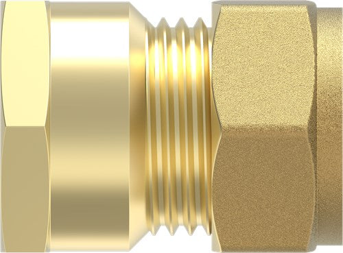 Load image into Gallery viewer, Kirchhoff messing overgangsstuk, blank, 18 mm x 1 2 it, klemkoppeling voor koperen buis - 989456317