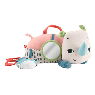 Load image into Gallery viewer, Fisher-price op de buik spelen zwervende neushoorn