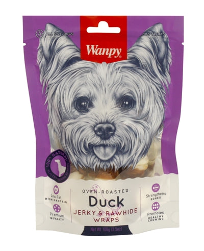 Load image into Gallery viewer, Wanpy Oven-roasted duck jerky rawhide wraps