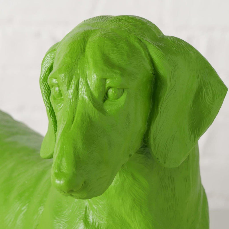 Load image into Gallery viewer, Boltze home figuur tekkel wuffy groen 38x18x24cm polyresin