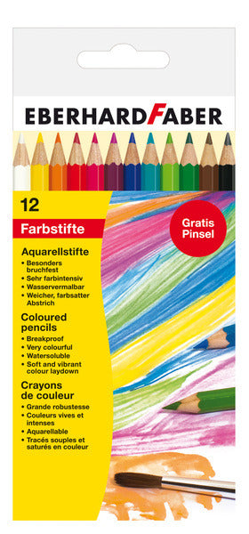 Load image into Gallery viewer, Eberhard faber ef-516012 aquarelpotlood kartonetui à 12 stuks met penseel