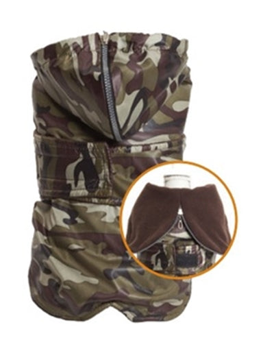Load image into Gallery viewer, Croci hondenjas teckel military camouflage bruin