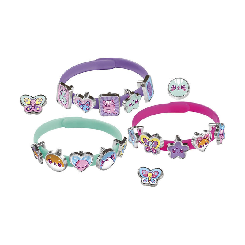 Afbeelding laden in galerijviewer, Mini mymy totum 3 kawai schuif armbandjes maken met 18 dieren schuifbedels - speelgoed meisjes vanaf 3 jaar cadeautip
