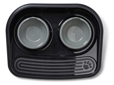 Load image into Gallery viewer, Savic butler voerstation happy planet zwart