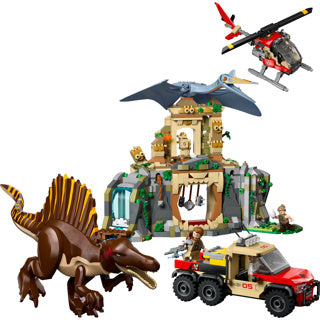 Afbeelding laden in galerijviewer, Lego jurassic world 76976 spinosaurus en quetzalcoatlus luchtmissie