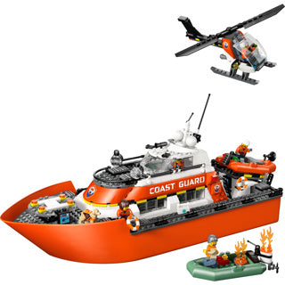 Load image into Gallery viewer, Lego city exploration 60504 kustwacht reddingsboot met helikopter