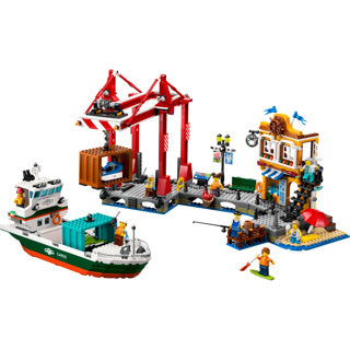 Load image into Gallery viewer, Lego city 60422 haven met vrachtschip