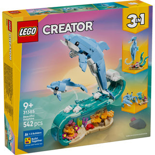 Load image into Gallery viewer, Lego ® creator 3in1 zeedieren: prachtige dolfijnen - bouw om tot een zeepaardje of krab - 31385