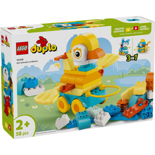 Load image into Gallery viewer, Lego duplo 10448 3-in-1 dieren op wielen peuterspeelgoed