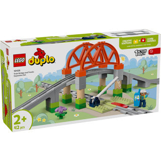 Load image into Gallery viewer, Lego duplo town 10426 treinbrug en rails uitbreidingsset
