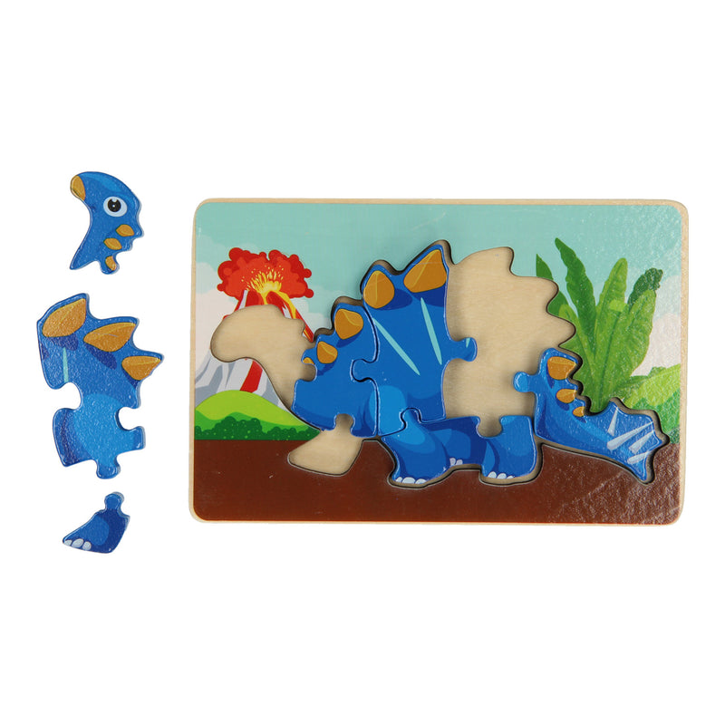 Load image into Gallery viewer, Houten Legpuzzel Dino, 7st.