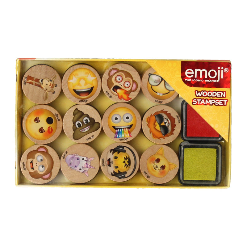 Load image into Gallery viewer, Emoji houten stempelset