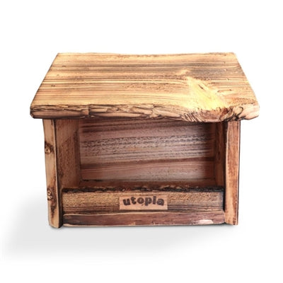 Load image into Gallery viewer, Utopia Vogel voederhuisje gebrand douglas hout