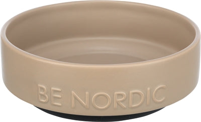 Load image into Gallery viewer, Trixie be nordic voerbak hond keramiek rubber taupe