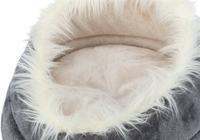 Load image into Gallery viewer, Trixie Hondenmand minou rond soft edition grijs lichtgrijs