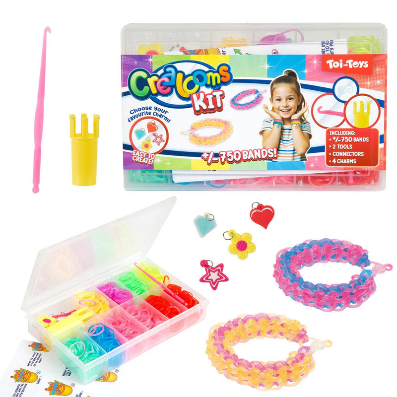 Afbeelding laden in galerijviewer, Toi-toys loombandset 750-delig +bedels+tool