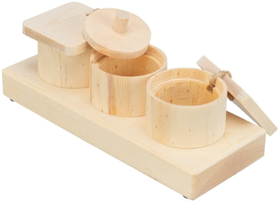 Load image into Gallery viewer, Trixie snack cups voor ratten en konijnen hout